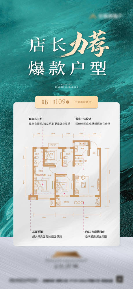 源文件下载【地产渠道户型解析海报】编号：97530010494378312