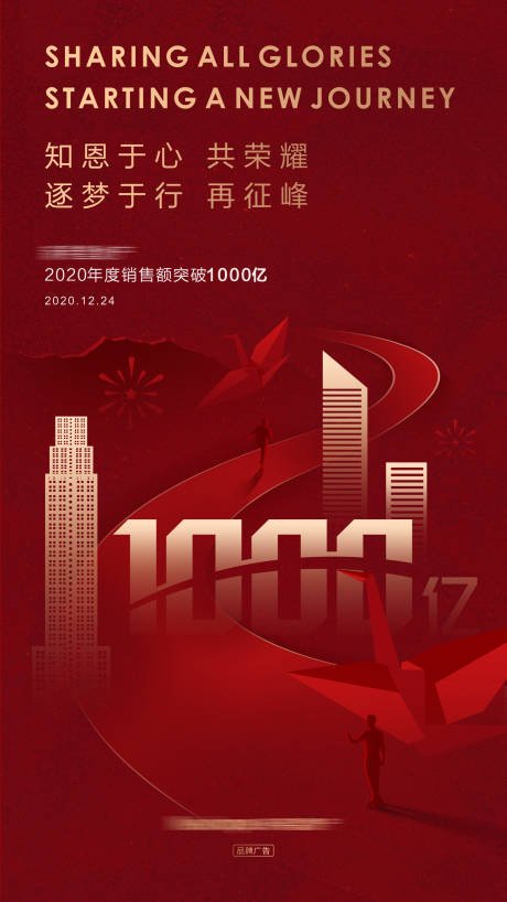 源文件下载【地产红色激励海报】编号：82390010334163153