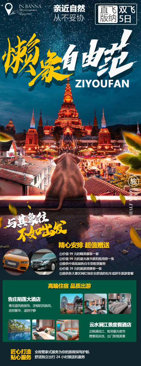 源文件下载【云南西双版纳旅游海报】编号：20220608130342428