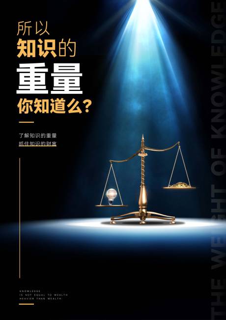 源文件下载【知识的力量创意海报】编号：20220628115315529