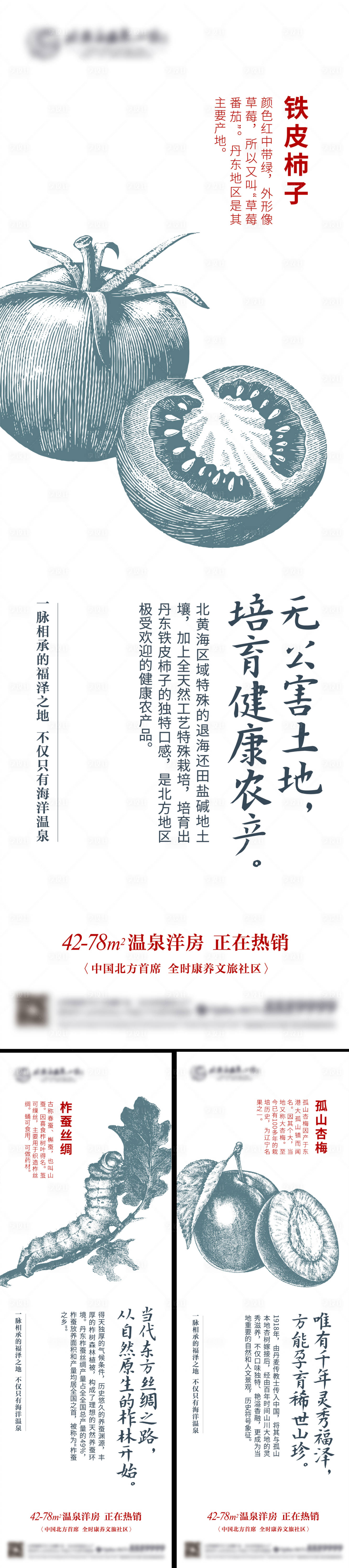 源文件下载【地产温泉小镇简约系列海报】编号：33370010683333809