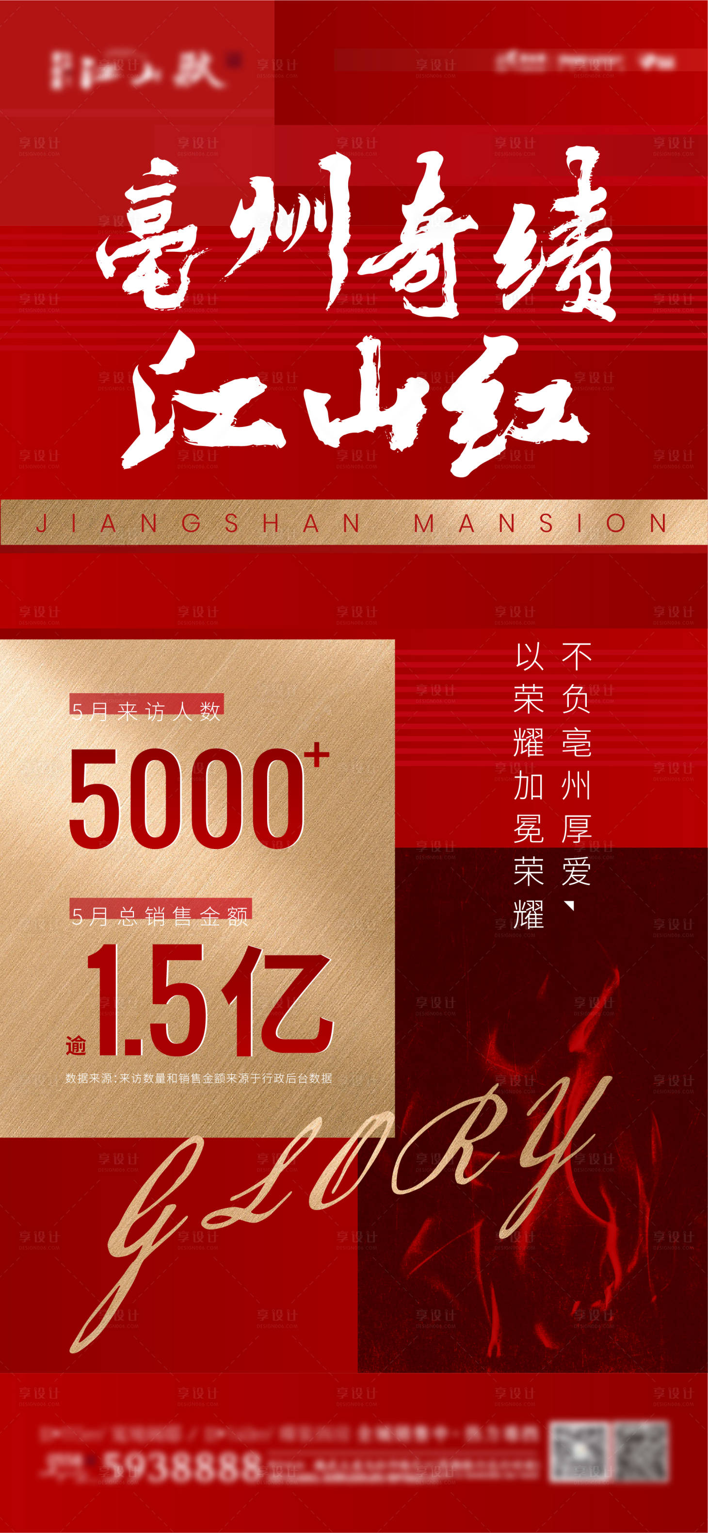 源文件下载【享设计】搜索编号：22940010454823685【地产热销红金海报】