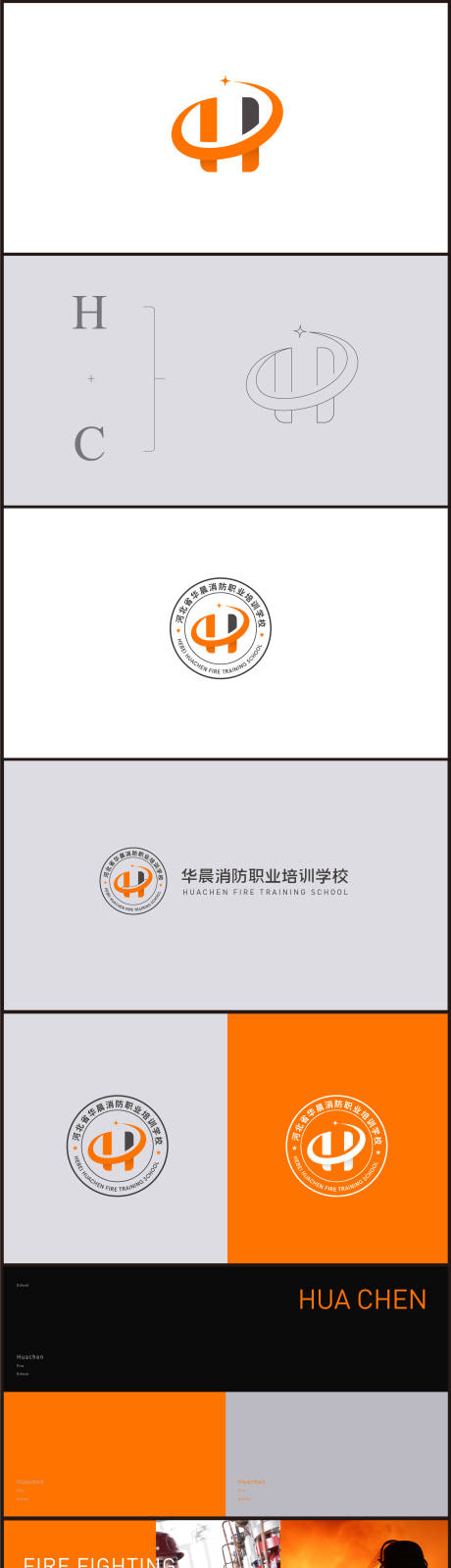 源文件下載【享設計】搜索編號：22350010388651565【HC消防培訓學校LOGO提案】