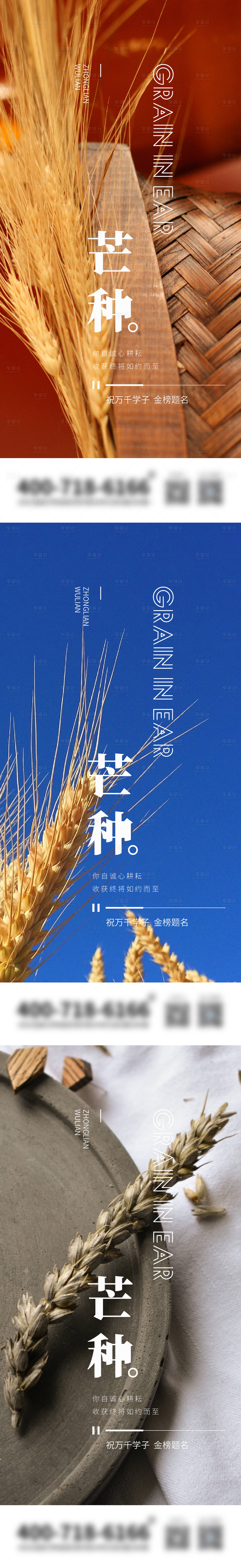 源文件下載【享設計】搜索編號：62740010333966304【芒種節氣系列海報】