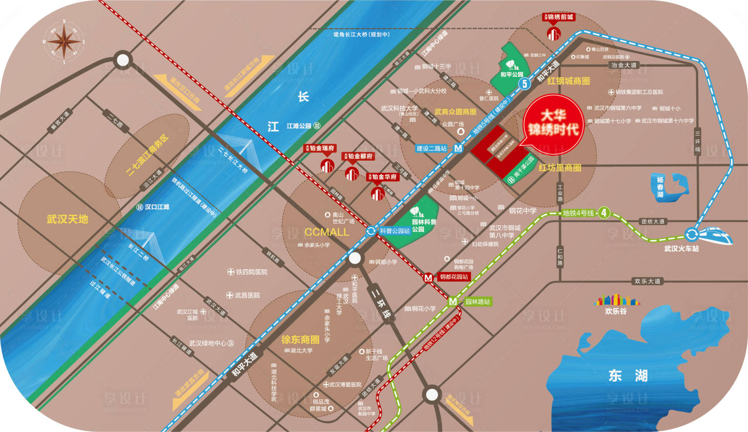 源文件下载【享设计】搜索编号：58150010744313624【地产城市区位图规划设计】