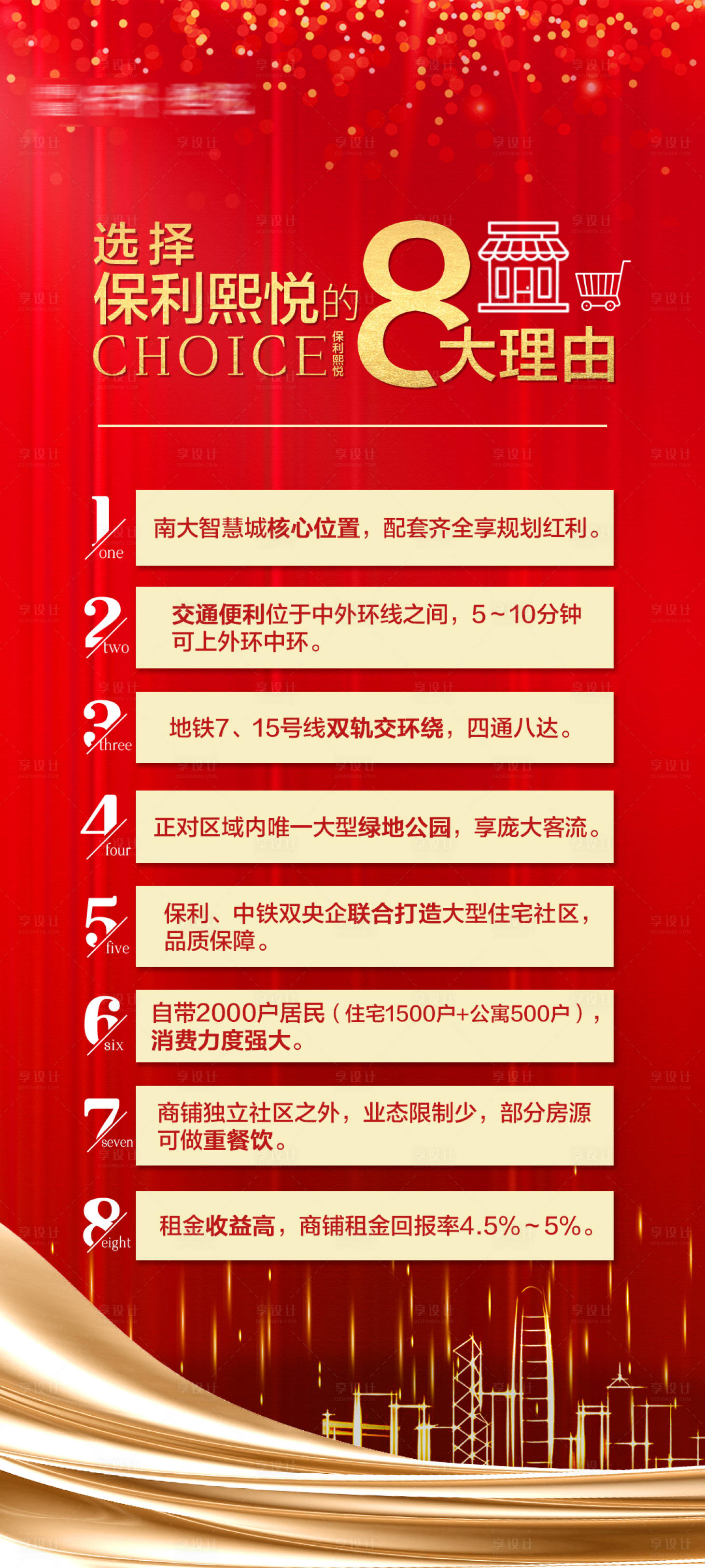 源文件下载【享设计】搜索编号：59430010470681862【地产商铺价值点必买理由海报】