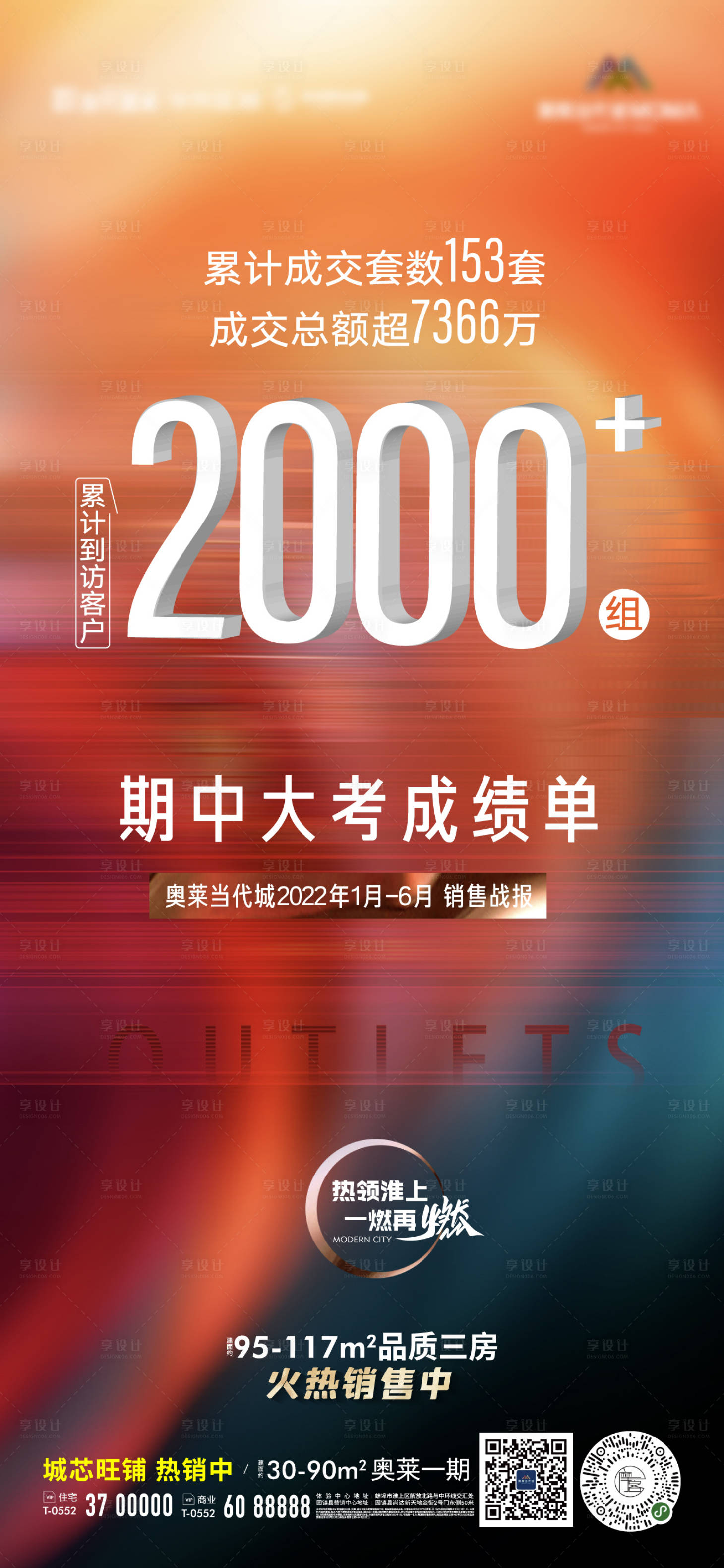 源文件下载【享设计】搜索编号：60200010752165370【地产数据热销海报】