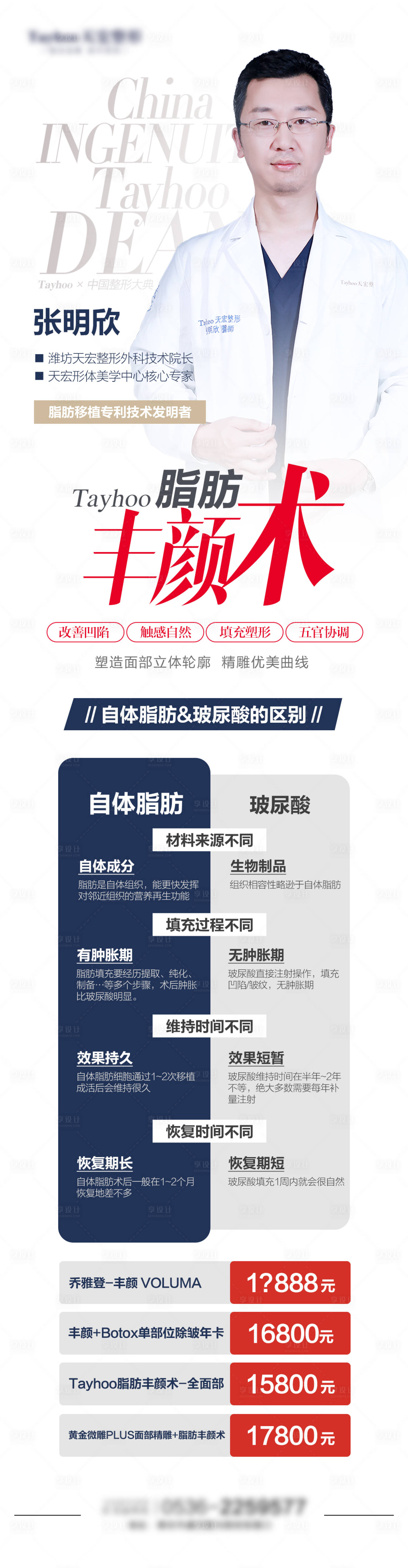 源文件下载【享设计】搜索编号：87660010358718505【医美整形专家效果对比案例长图海报】