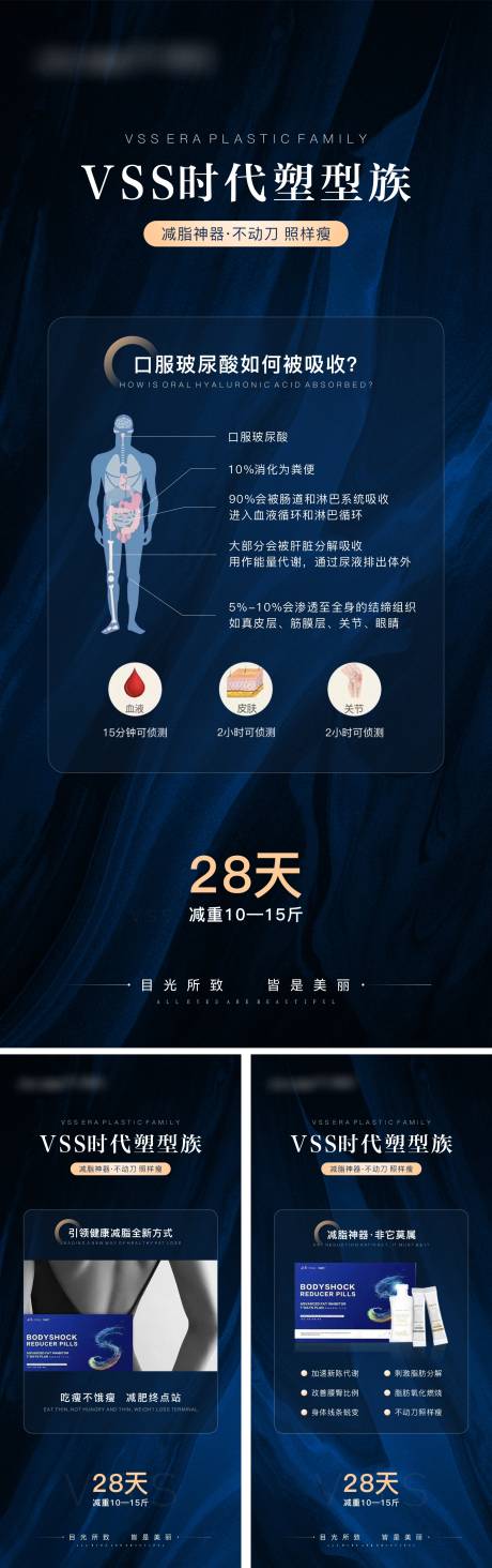 源文件下载【医美高端产品瘦身减肥系列海报】编号：31500010807088658