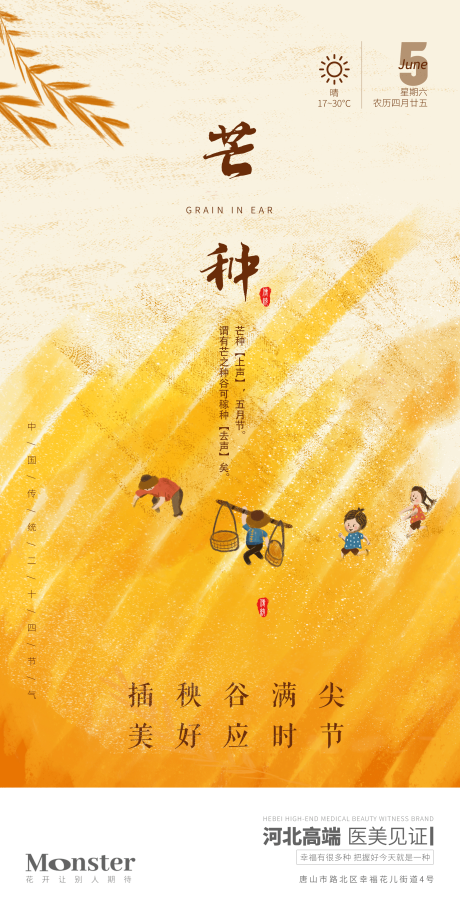 源文件下载【医美芒种海报】编号：49140010329589111