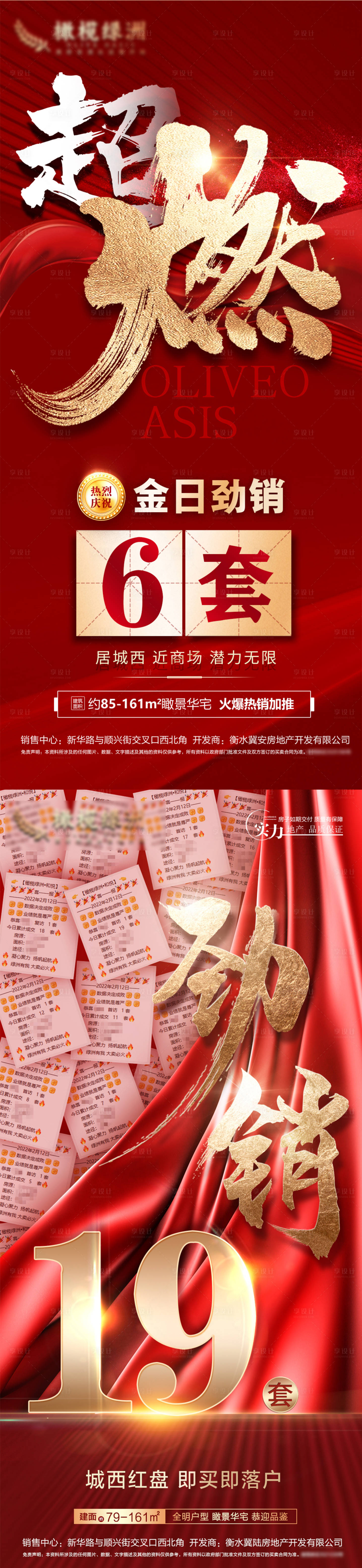 源文件下載【享設(shè)計】搜索編號：84660010361695075【地產(chǎn)熱銷紅金系列海報】