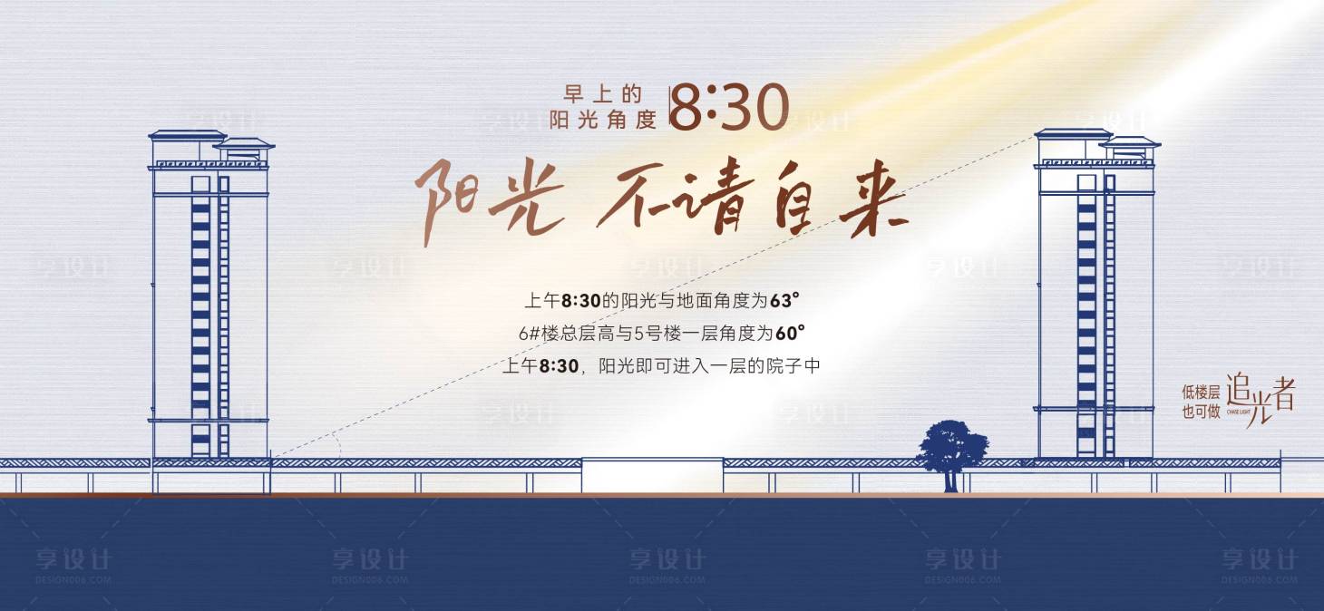 源文件下载【享设计】搜索编号：62940010388776516【地产楼间距采光背景板】