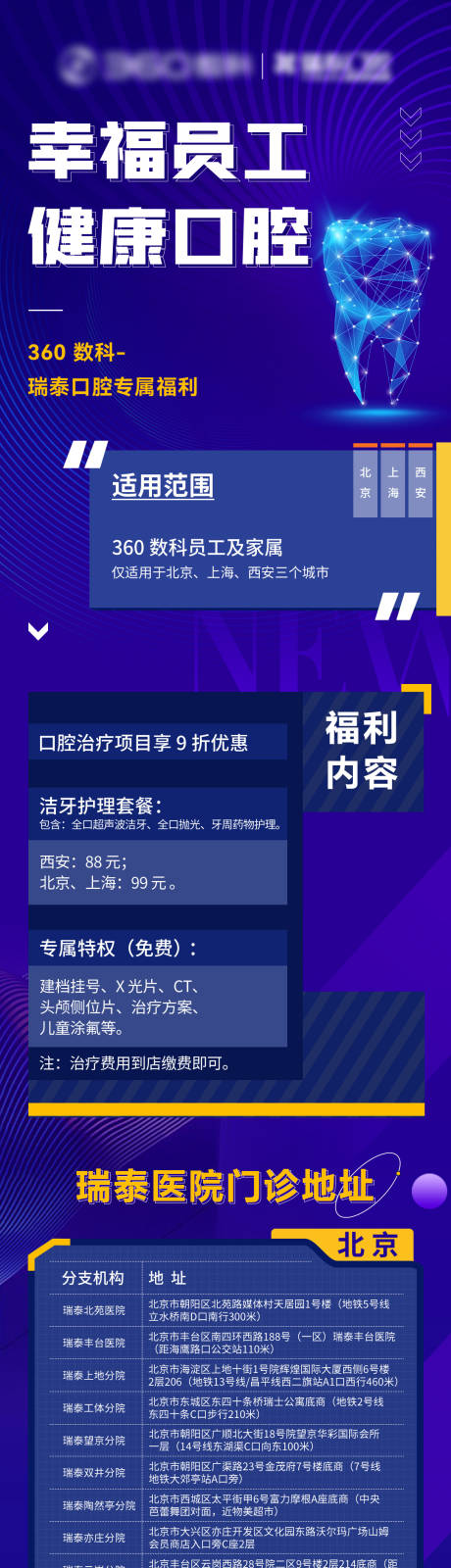 源文件下载【蓝色口腔健康福利宣传海报长图】编号：20220620122844629