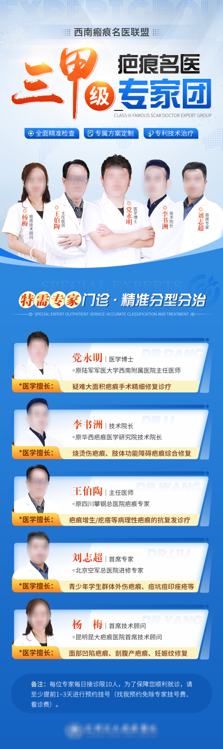 源文件下载【医疗专家团介绍人物长图海报】编号：16310010335843224