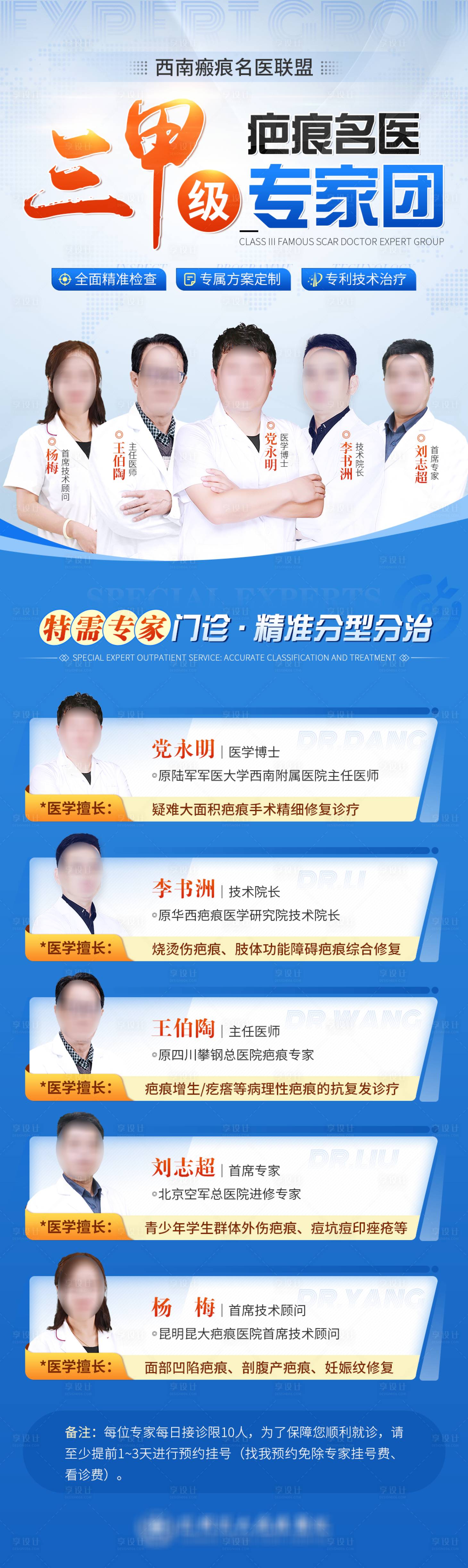 源文件下载【医疗专家团介绍人物长图海报】编号：16310010335843224