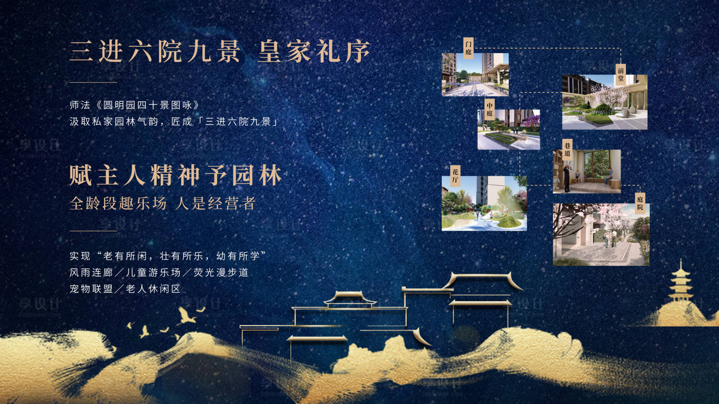 源文件下载【地产新中式价值点桁架展架】编号：59450010784713366