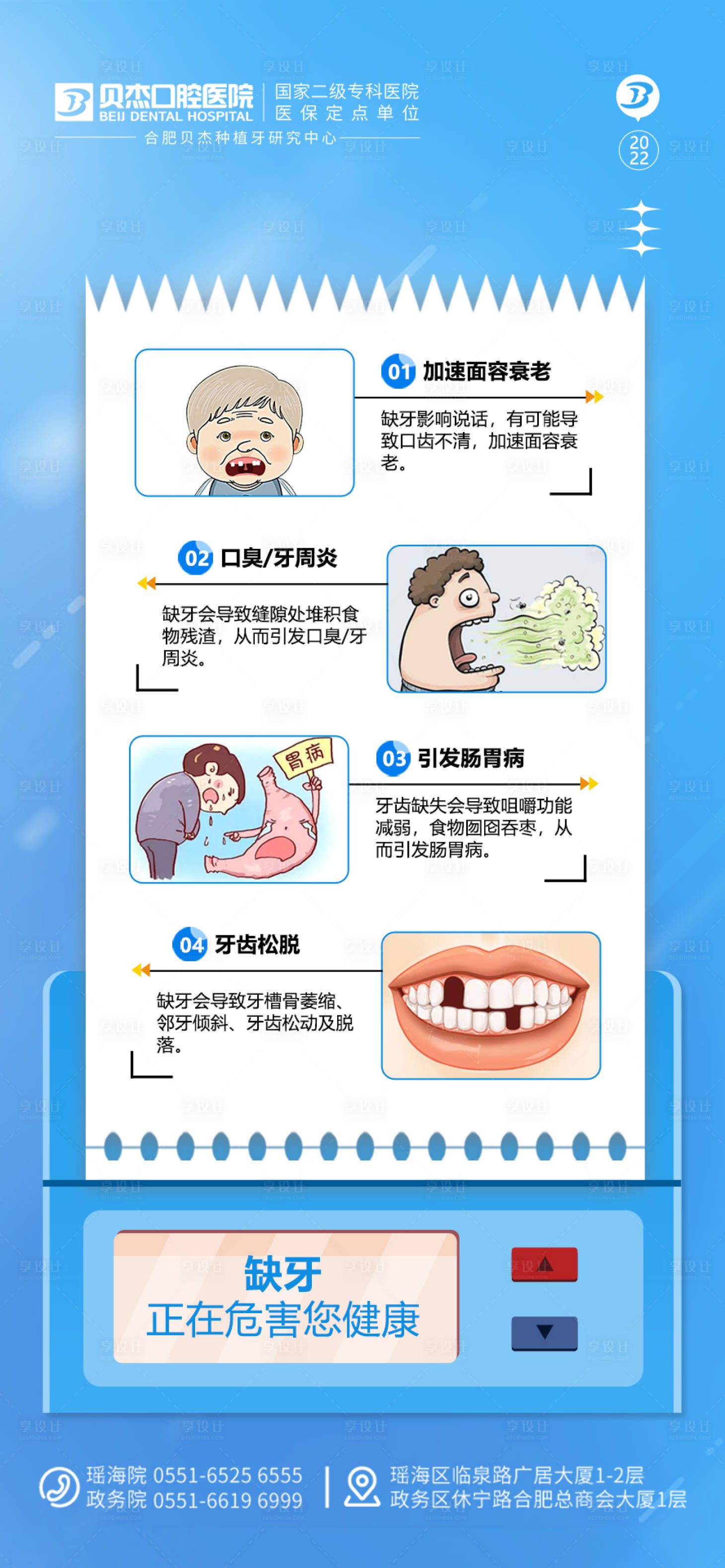 源文件下载【享设计】搜索编号：75500010726953799【缺牙的危害口腔海报】