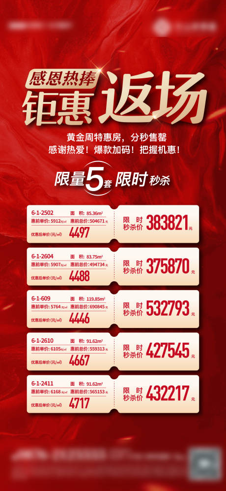 源文件下载【地产特价房促销海报】编号：31550010819058931