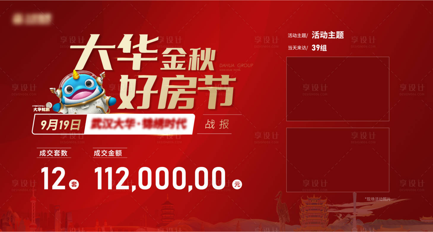 源文件下載【享設計】搜索編號：96490010726087694【年度好房節熱銷戰報展板】