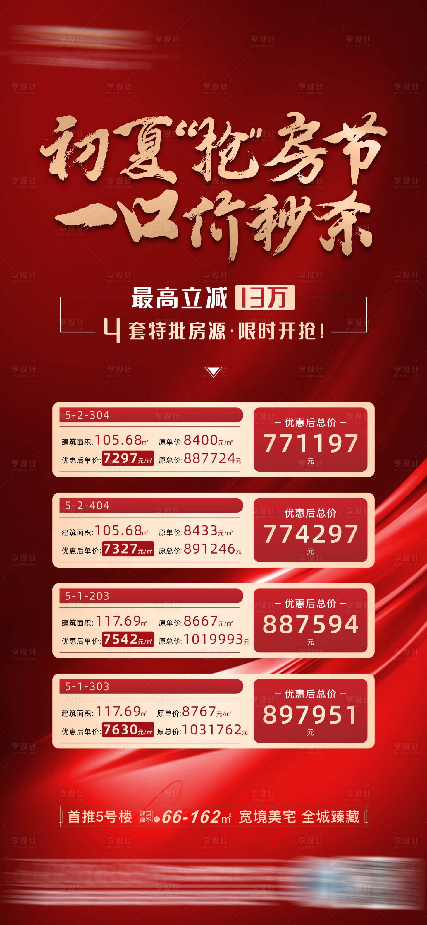 源文件下载【享设计】搜索编号：16040010440913785【特价房海报】