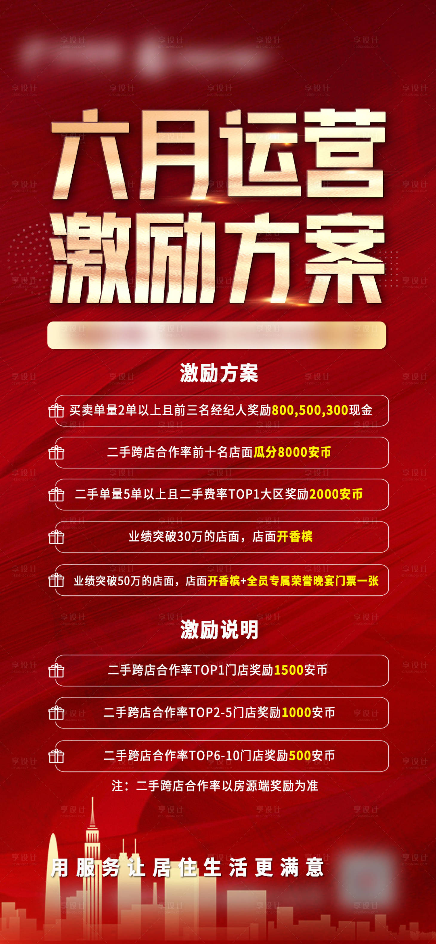 源文件下載【享設計】搜索編號：52600010393352270【六月運營激勵方案紅金海報】