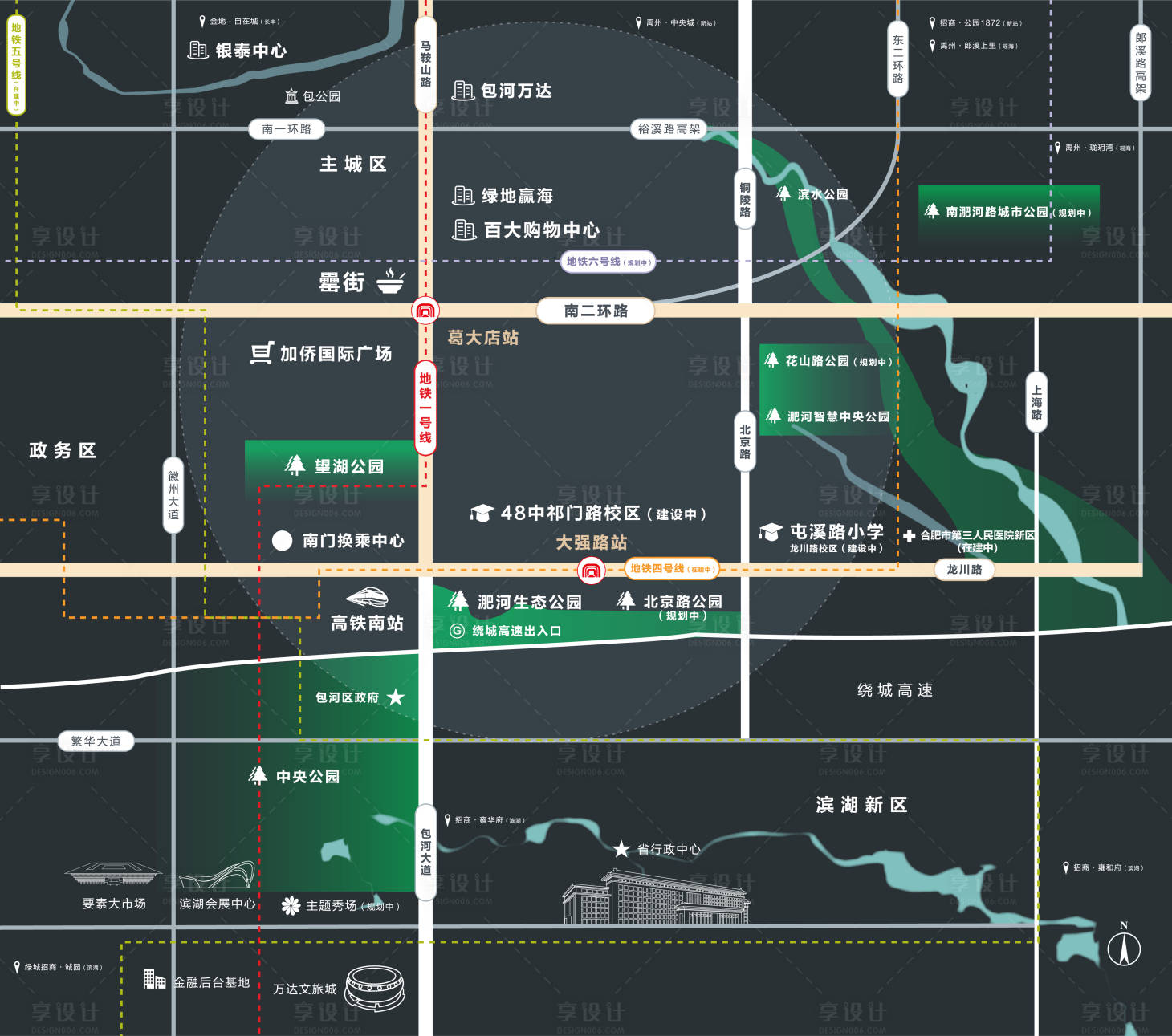 源文件下載【享設計】搜索編號：31760010536839927【地產區位圖設計】