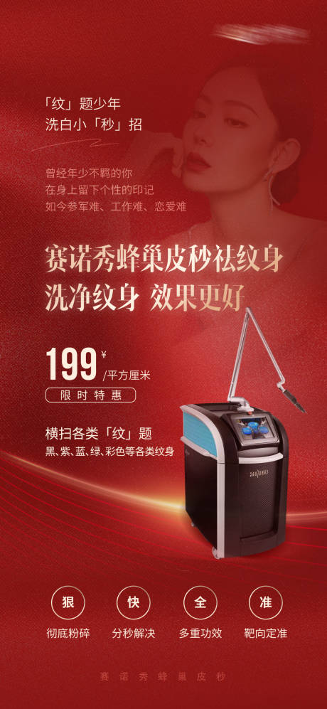 源文件下载【医美蜂巢皮秒海报】编号：42640010364656451