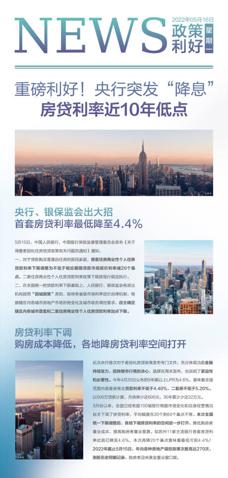 源文件下载【房地产利好政策海报】编号：10350010706408240