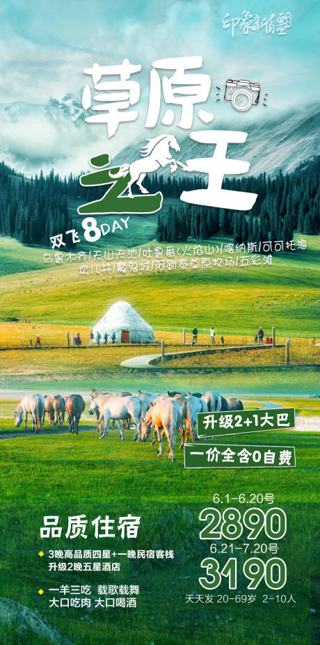 新疆旅游海报草原之王