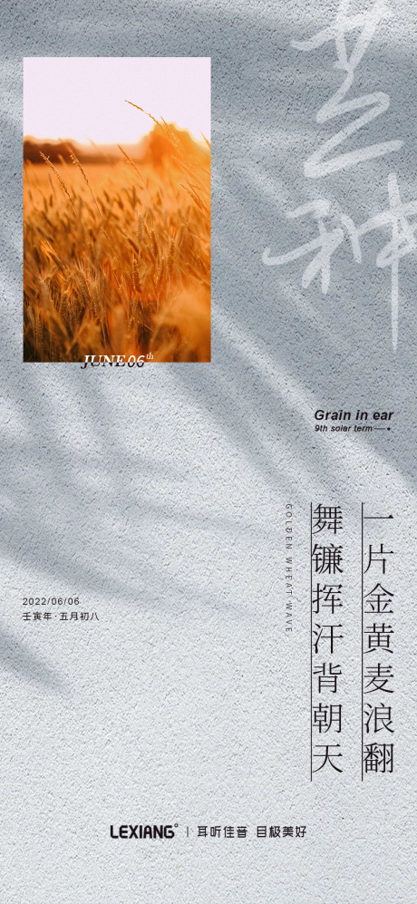 源文件下载【芒种节气海报】编号：87050010343548596