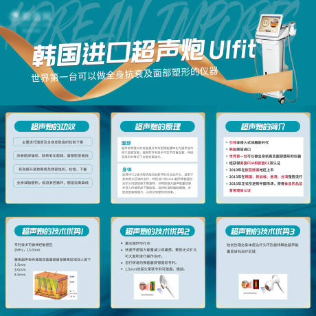 源文件下载【韩国进口超声炮九宫格海报】编号：39320010548773598