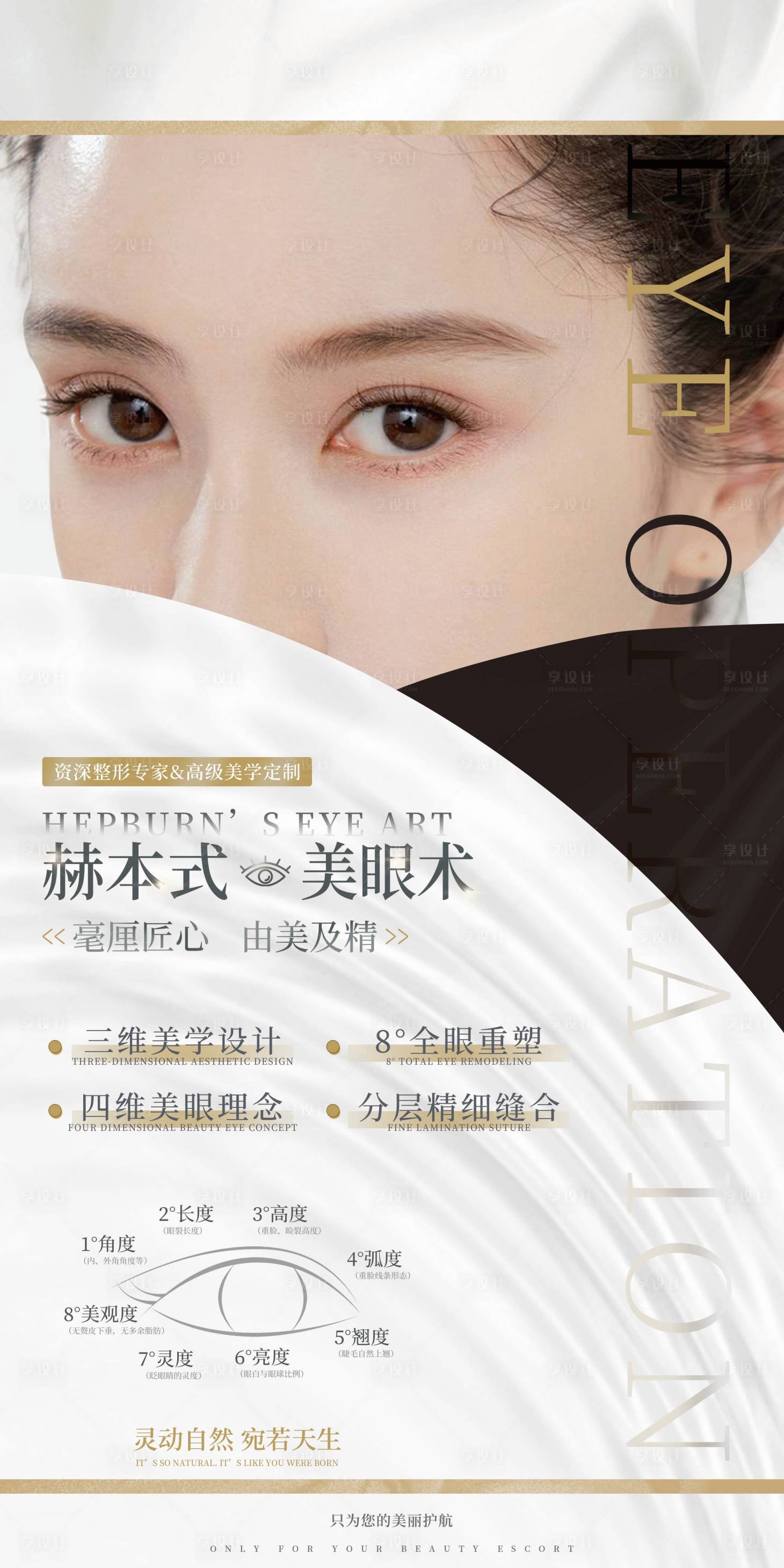 源文件下載【享設(shè)計(jì)】搜索編號(hào)：93280010820178757【醫(yī)美雙眼皮活動(dòng)海報(bào)展架】