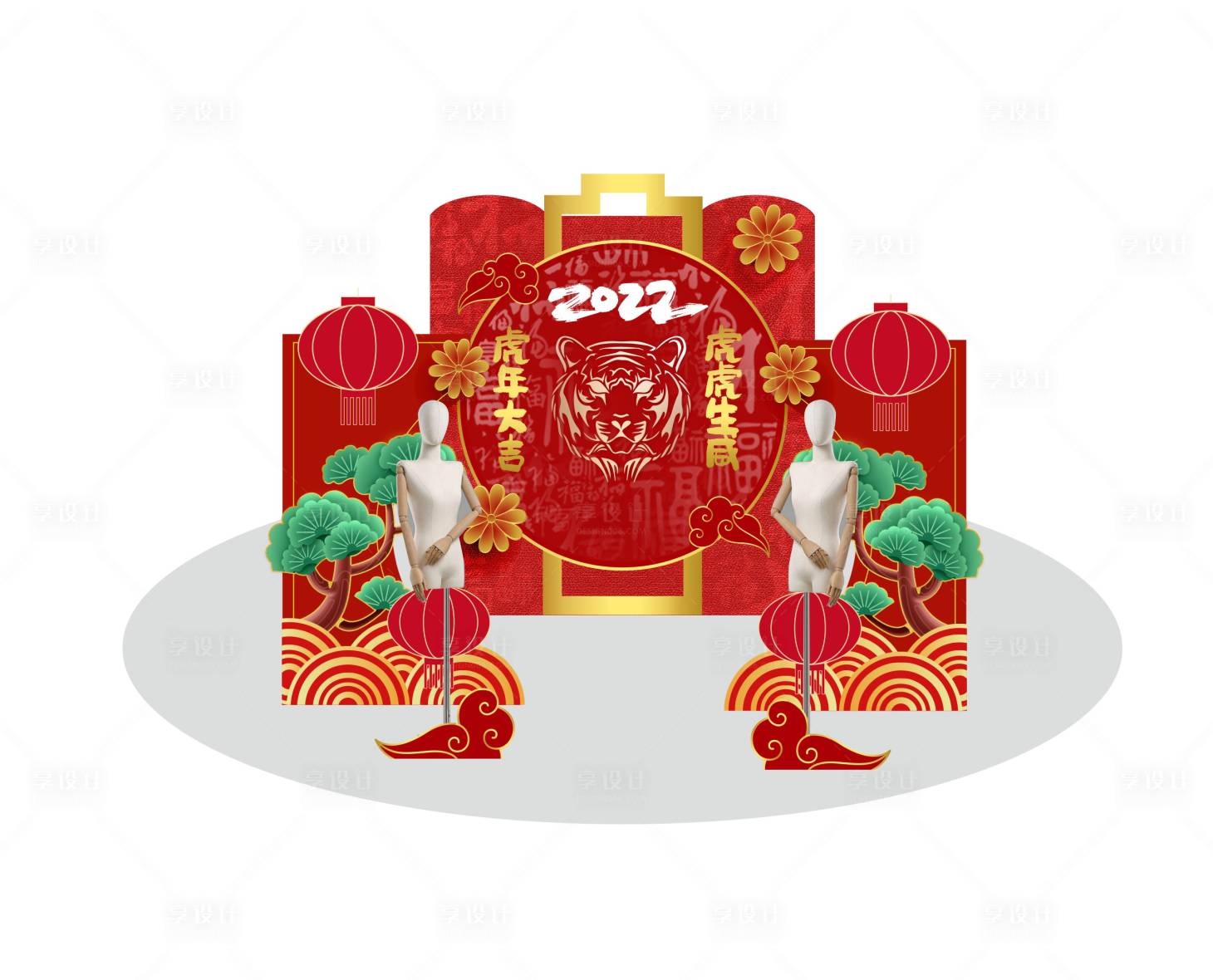 源文件下載【享設計】搜索編號：89830010792741171【春季春節過年美陳】