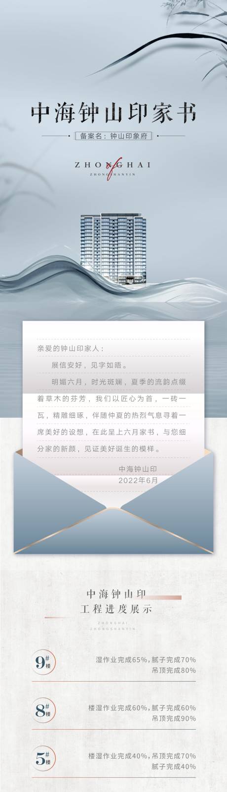 源文件下载【享设计】搜索编号：88830010806948188【地产工程进度家书长图拉页海报】