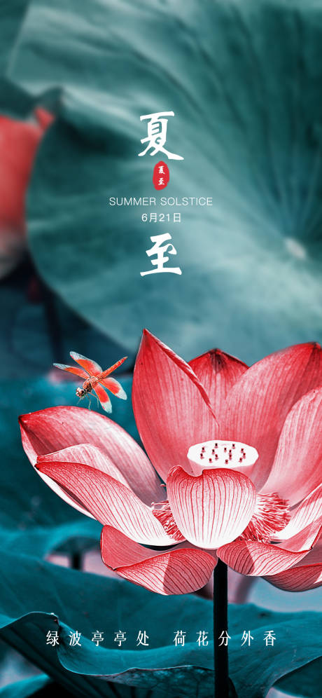 源文件下載【享設計】搜索編號：72830010521263830【夏至清新簡約海報】
