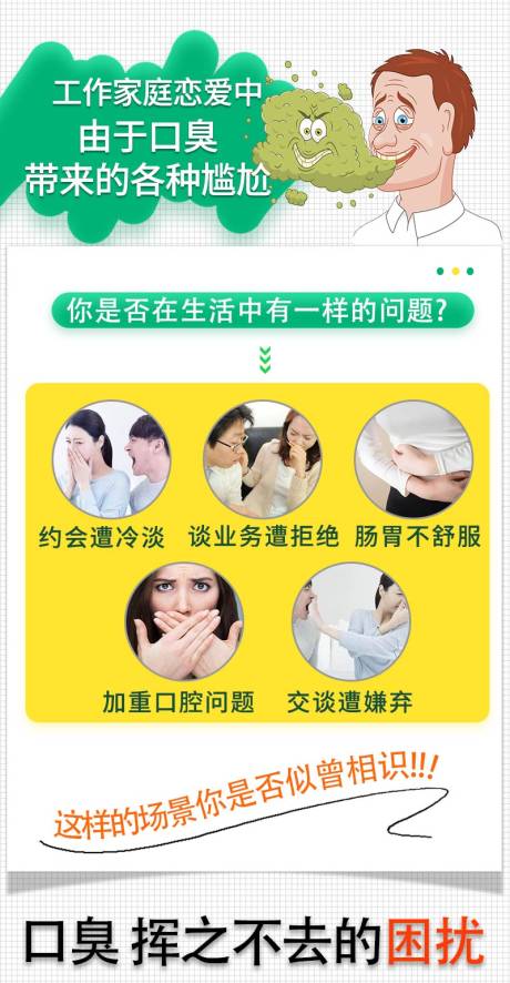 源文件下載【口臭問(wèn)題簡(jiǎn)約海報(bào)】編號(hào)：49830010580674953