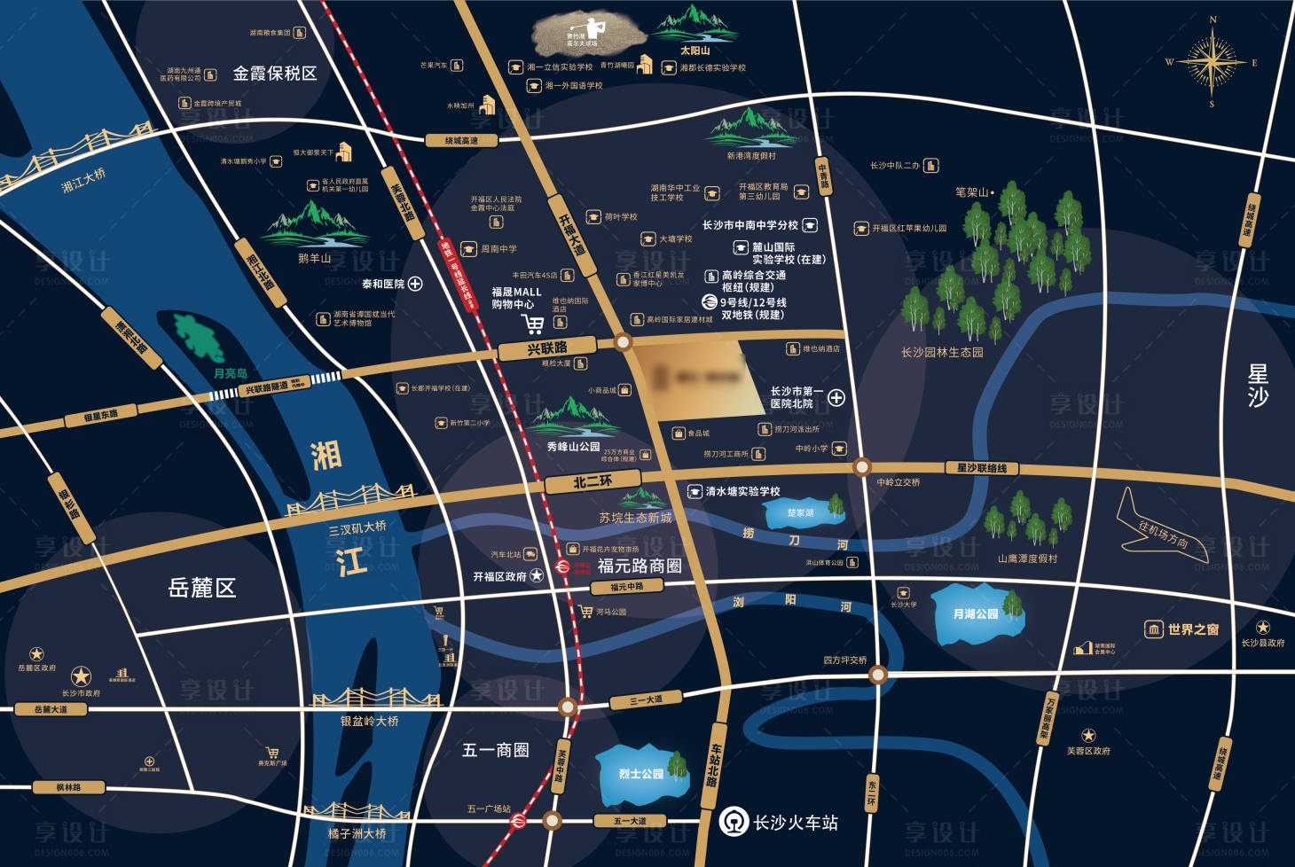 源文件下載【享設計】搜索編號：70800010652153520【房地產區位圖廣告展板】