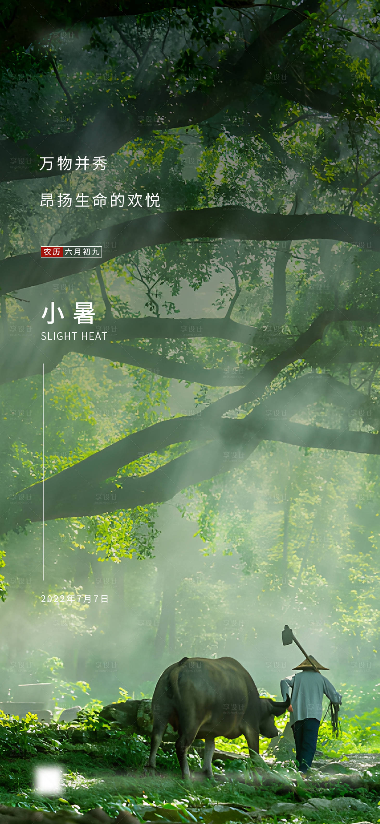 源文件下载【地产小暑节气海报】编号：31480010666515532