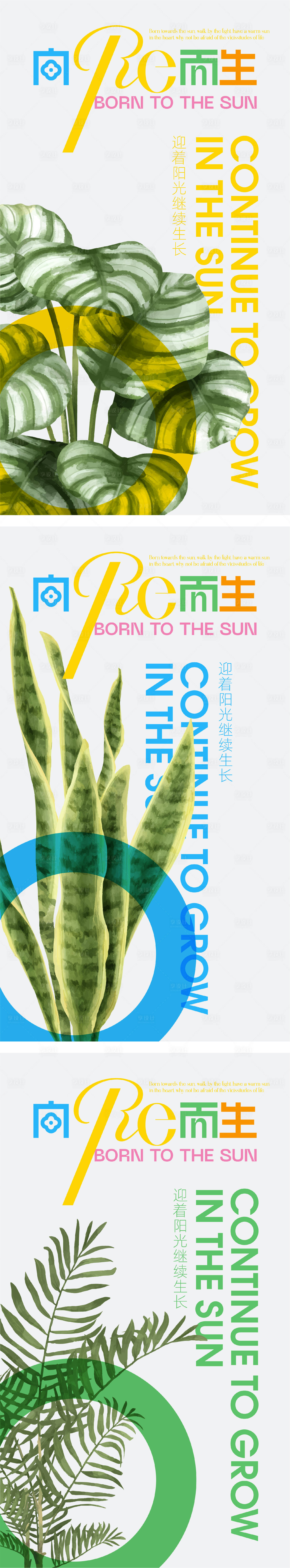 源文件下载【享设计】搜索编号：26040010606646594【向阳而生植物创意海报】