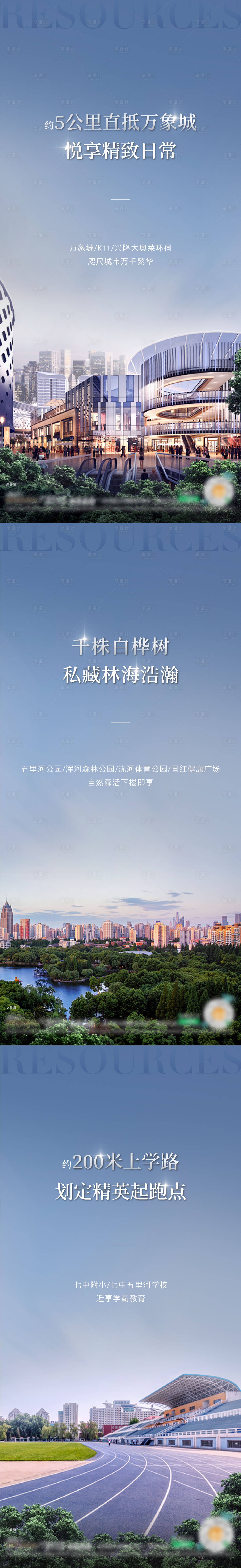 源文件下载【地产价值点简约系列海报】编号：73760010809608782