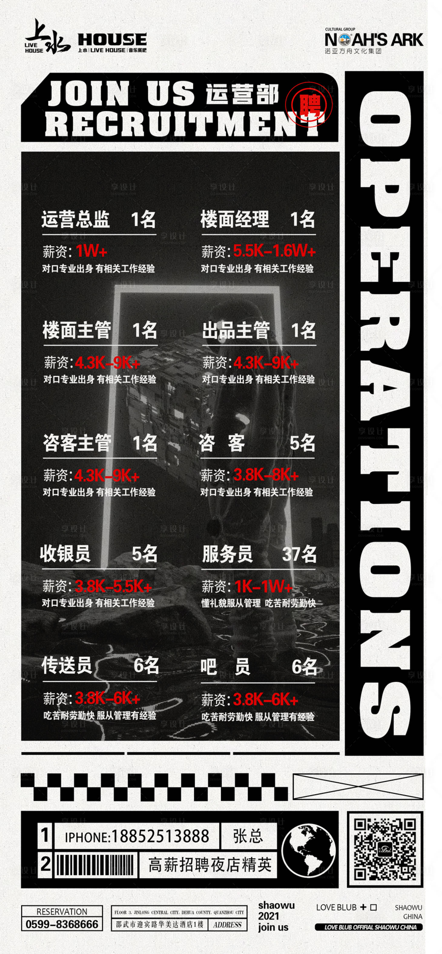 源文件下载【享设计】搜索编号：27740010974633610【酒吧夜店招聘移动端海报】