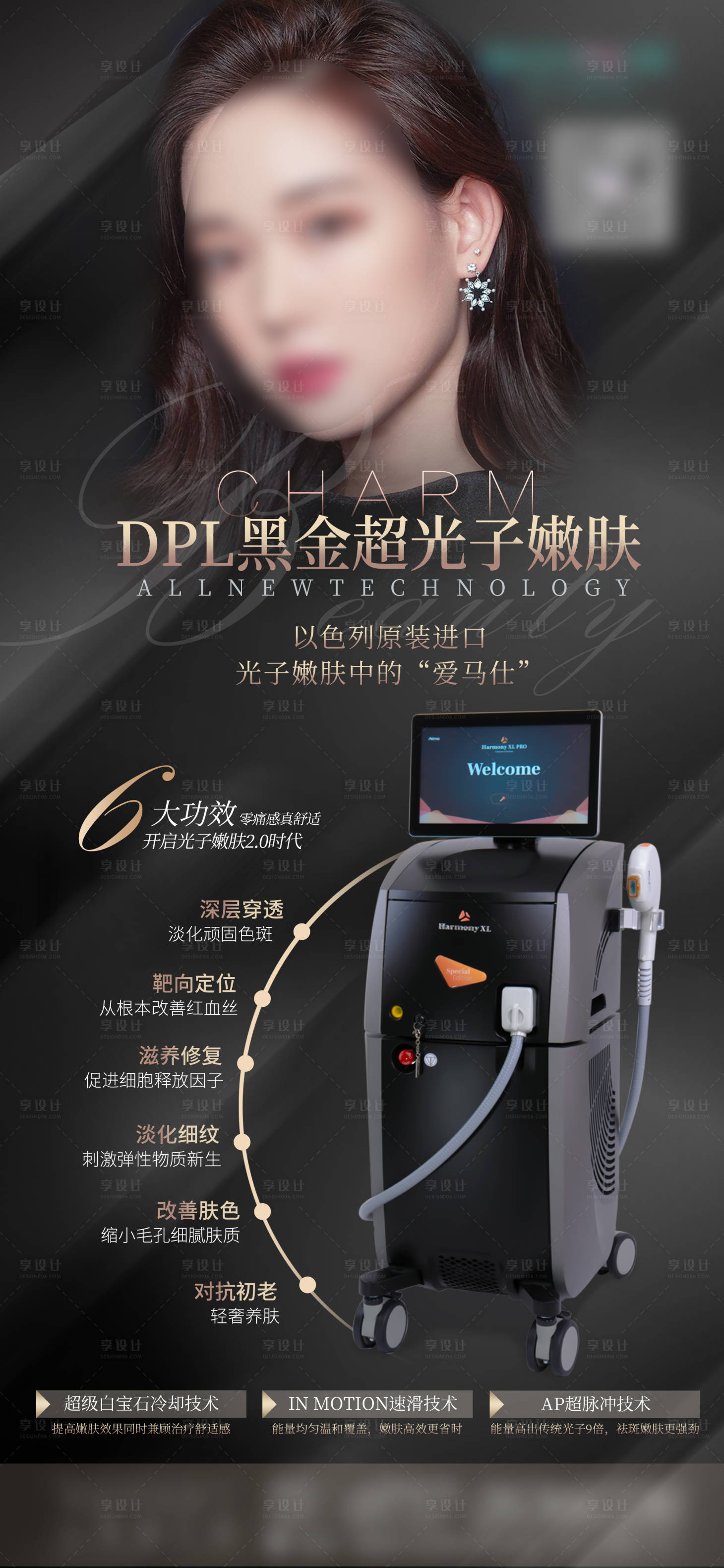 源文件下载【享设计】搜索编号：60660011139034534【医美超光子嫩肤海报】