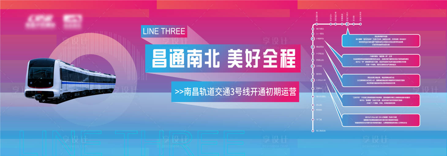 源文件下載【享設計】搜索編號：81070011257908219【地鐵開通儀式展板】