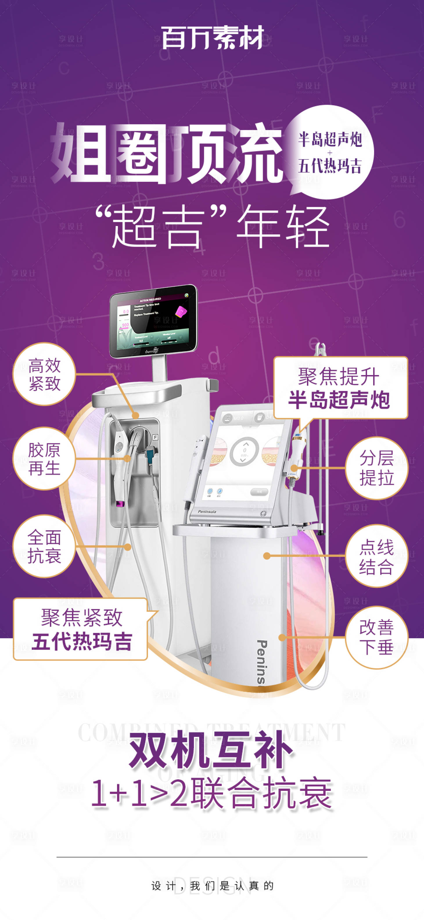 源文件下载【享设计】搜索编号：53330011306709668【超声炮热玛吉联合海报】