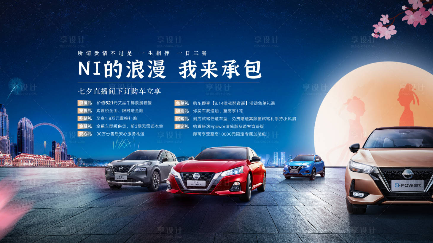 源文件下载【七夕汽车九重礼活动展板】编号：64830011209537407