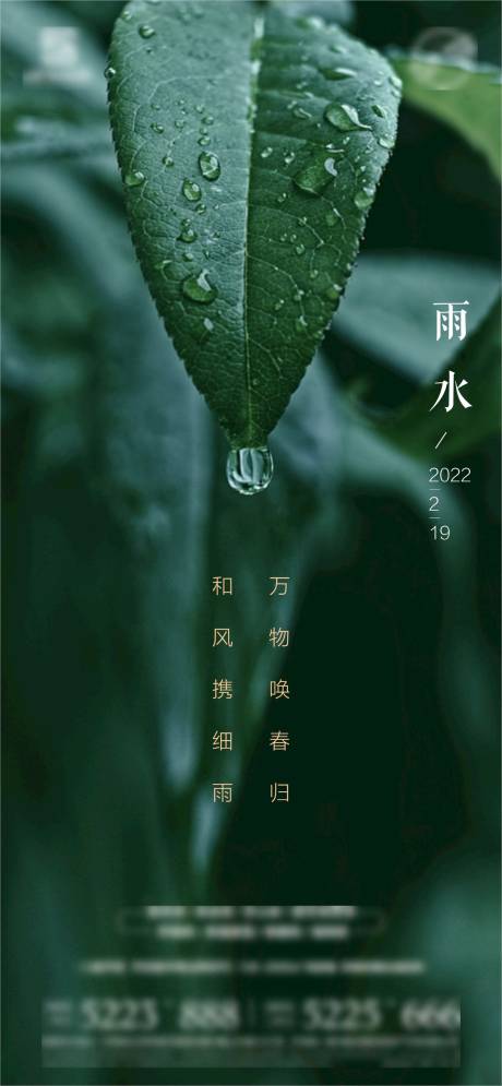 源文件下载【享设计】搜索编号：11330010966752151【雨水节气刷屏海报】