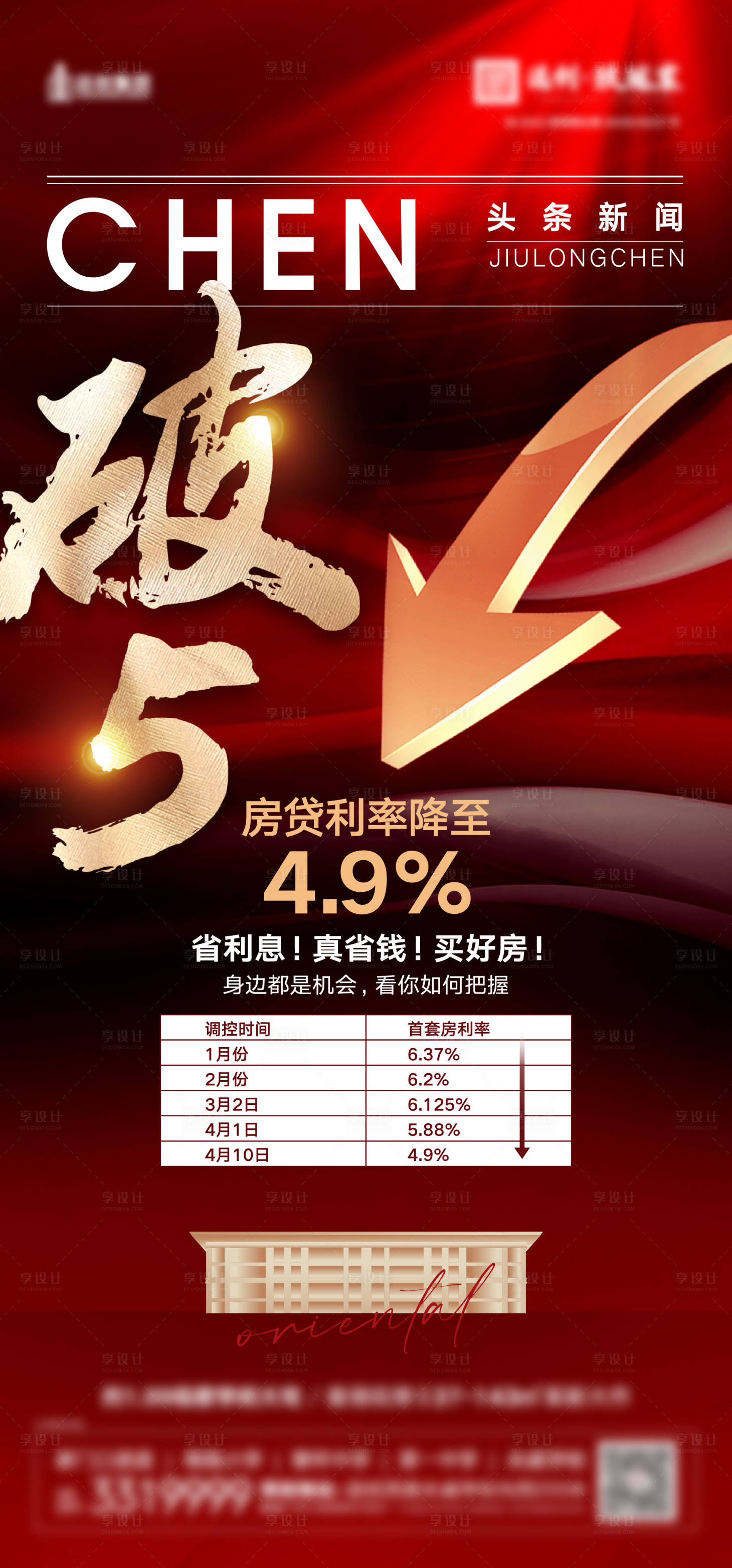 源文件下載【享設(shè)計(jì)】搜索編號：30430011150991597【降息海報(bào)】