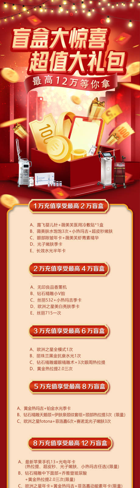 源文件下载【医美盲盒抽奖长图】编号：18620010943982752