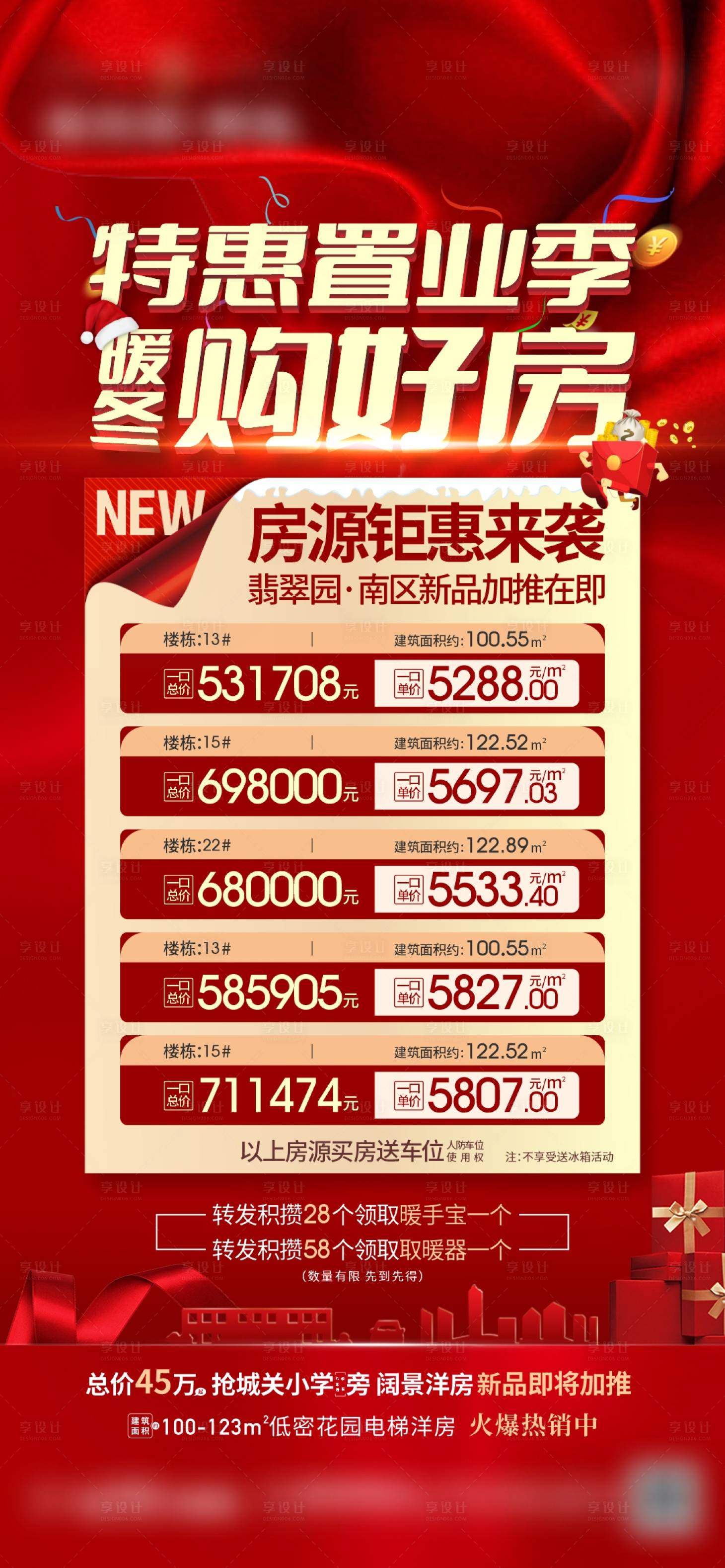 源文件下载【红色特价房海报】编号：32760010857428586