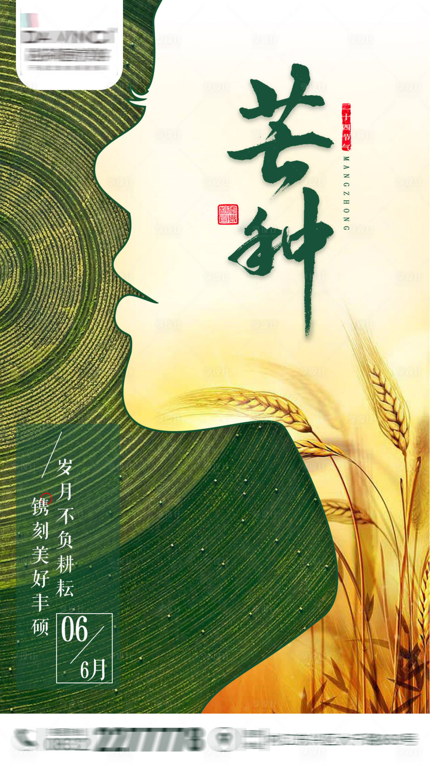 源文件下载【享设计】搜索编号：87320011063089262【医美芒种海报】